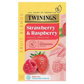 Twinings Strawberry & Raspberry 20 Tea Bags 40g (Case of 4)  Adomoo